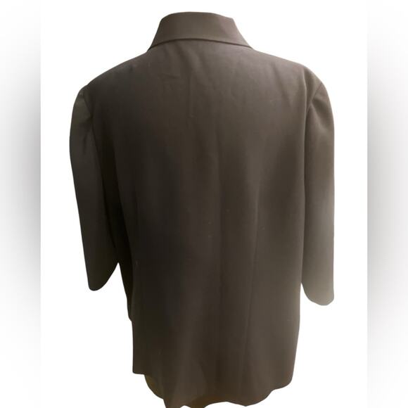 Vtg Black Floral Sequin Boho Glam Artsy Eclectic Party Shirt Jacket Shacket 2X - Picture 6 of 9